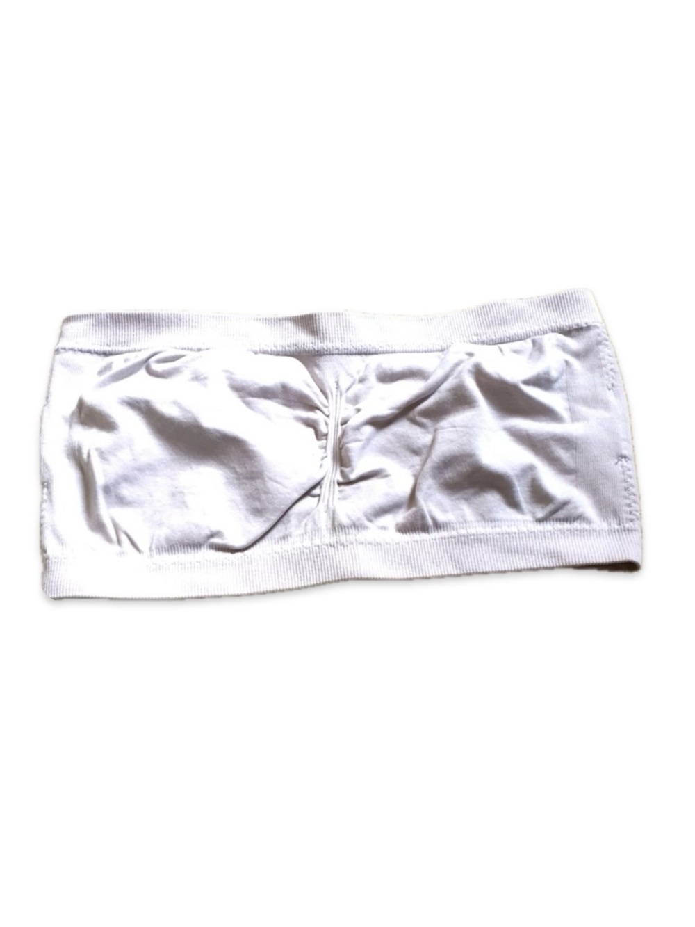 2/$20 Seamless Strapless Bandeau Bra White Tube M